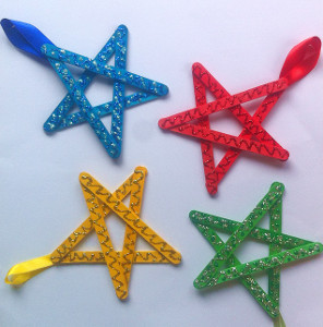 Glittery Star Ornaments