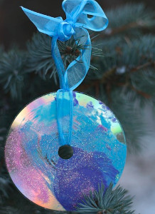 Glitter and Glam CD Ornaments