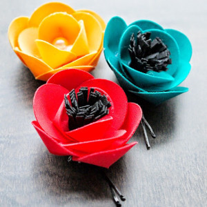 Bright Fabric Flower DIY Hair Accessories