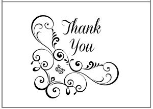 Printable Flourish Thank You Cards