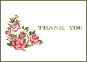 Vintage Flowers Printable Thank You Cards Vintage Flowers Printable Thank You Cards