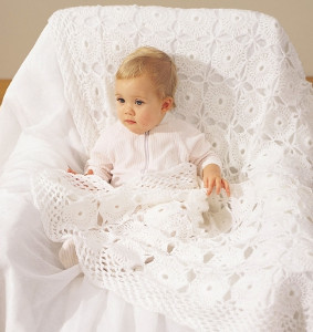 Precious Pearls Lace Baby Blanket Precious Pearls Lace Baby Blanket