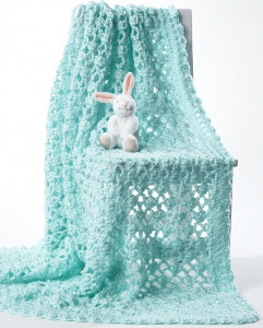 Lacy Eyelet Crochet Baby Blanket