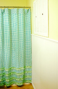 Easy Ruffled Shower Curtain