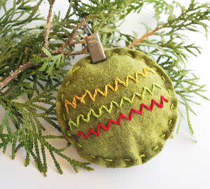 Classic Globe Ornaments in Felt