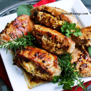 Cornbread Stuffed Pork Chops