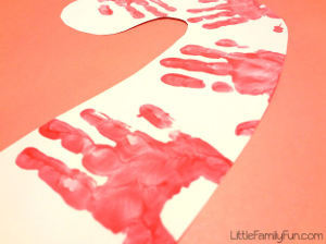 Handprint Art Candy Canes