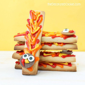 No-Fail Cute Turkey Cookie Sticks