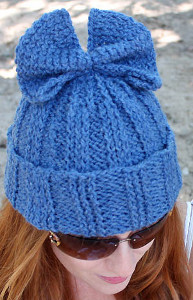 Super Simple Knit Bow Hat