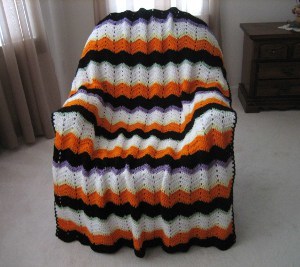 Striped Halloween Crochet Afghan Pattern Striped Halloween Crochet Afghan Pattern