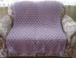 Cozy Lavender Lace Throw