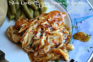 Slow Cooker Garlic & Brown Sugar Chicken