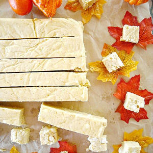 White Chocolate Pumpkin Fudge
