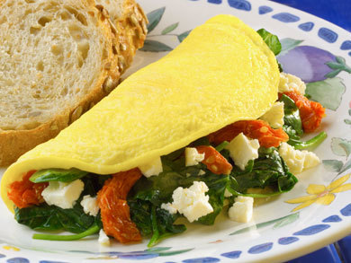 Overstuffed Mediterranean Omelet