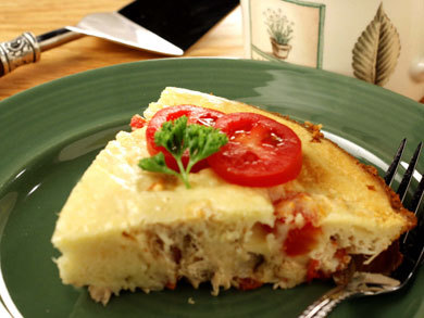 Impossible Tuna Tomato Pie Impsosible Tuna Tomato Pie