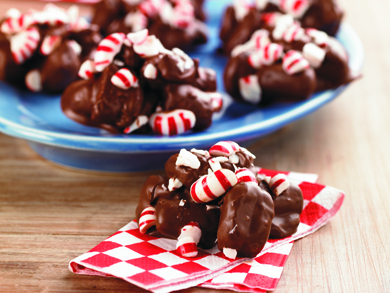 Chocolate- and Peppermint-Coated Pretzels