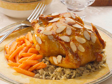 Apricot Glazed Cornish Hens