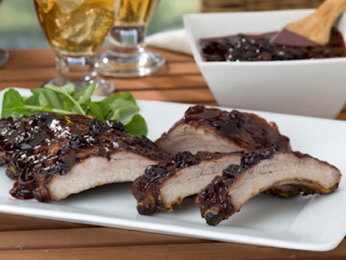 Blueberry and Ginger Glazed Pork Ribs Blueberry and Ginger Glazed Pork Ribs