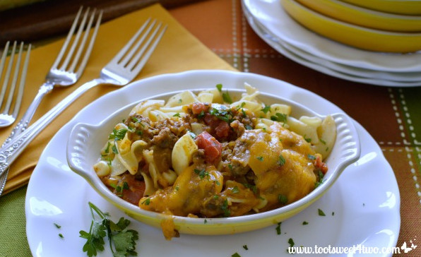 Beefy Pumpkin Noodle Bake