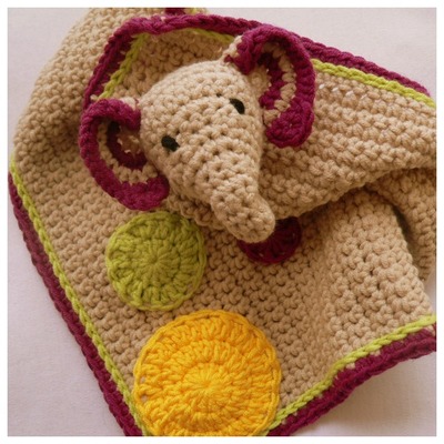 Darling Elephant Crochet Lovey Darling Elephant Crochet Lovey
