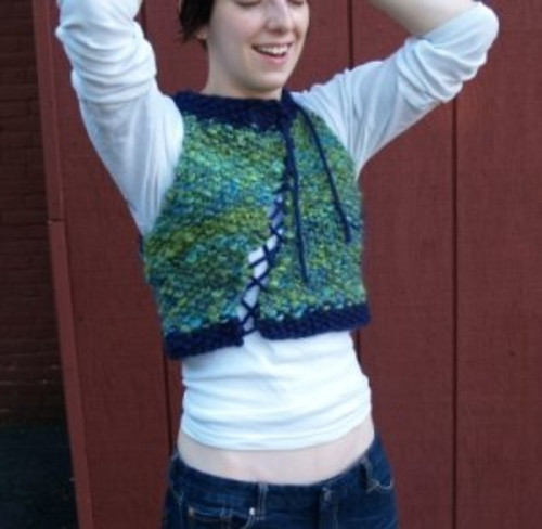 Saucy Seed Stitch Slanted Vest