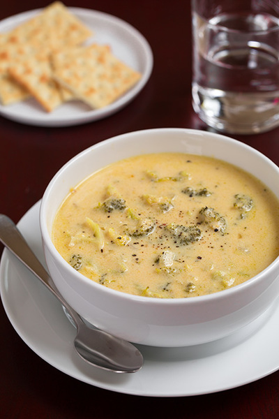 Warm and Gooey Broccoli Cheese Soup