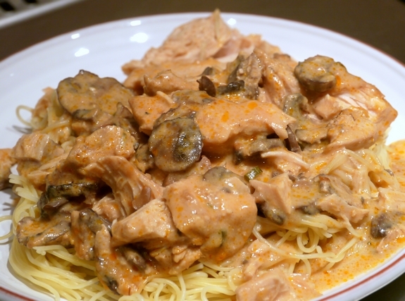 Super Saucy Chicken over Angel Hair Pasta super saucy angel hair chicken master