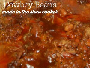 Slow Cooker Cowboy BBQ Beans sc cowboy beans