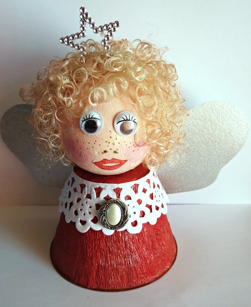 Little Flower Pot Christmas Angel7