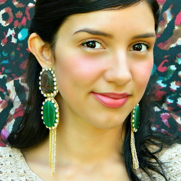 Enchanting Emerald Evening Earrings IR
