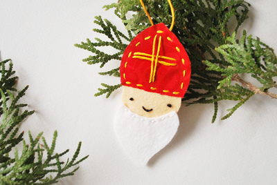 Saint Nicholas Felt Ornament