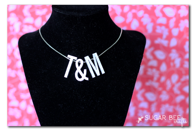 Faux Metal Initial Charm Necklace