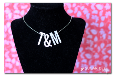 Faux Metal Initial Charm Necklace