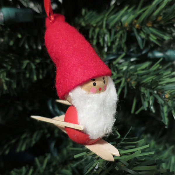 Skiing Santa Christmas Ornament Skiing Santa Christmas Ornament IMR