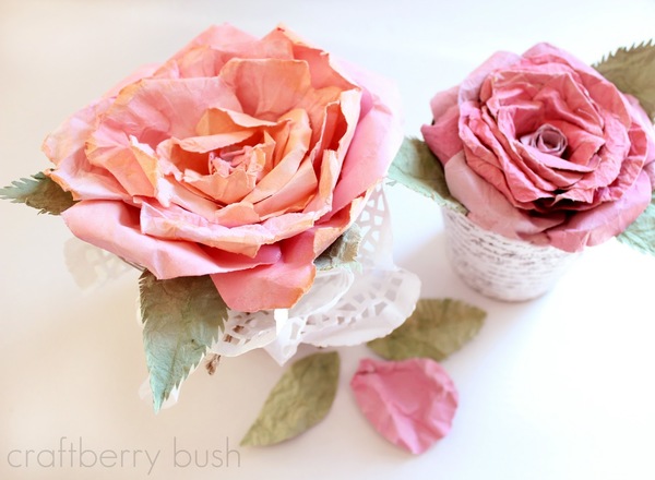 Faux Mulberry Paper Roses IMR