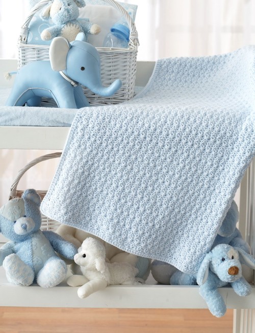 mustang Bundle in Blue Crochet Baby Blanket Pattern