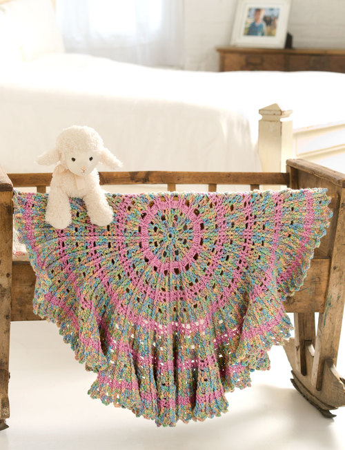 mustang Candy Coated Cable Crochet Baby Blanket
