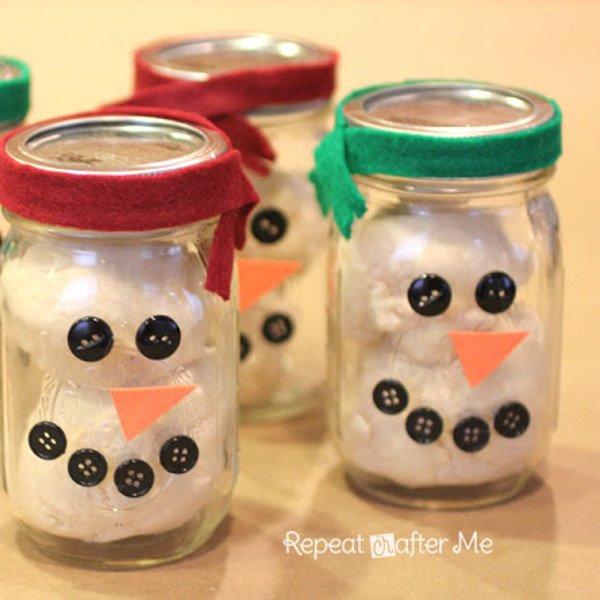 DIY Mason Jar and Play Dough Snowman DIY Mason Jar and Play Dough Snowman IMR