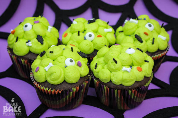 Frightfully Delightful Slime Filled Cupcakes