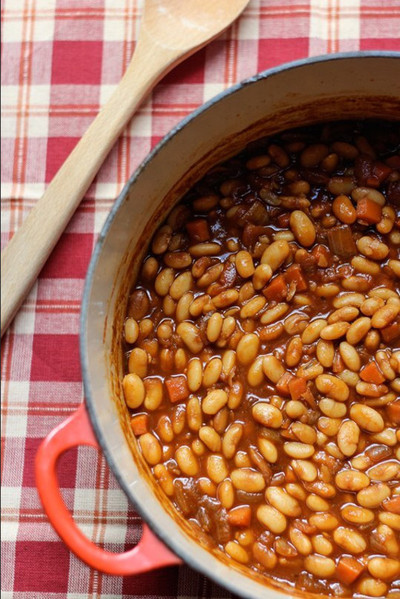 Sweet Apple Cider Baked Beans slow cooker cider beans master
