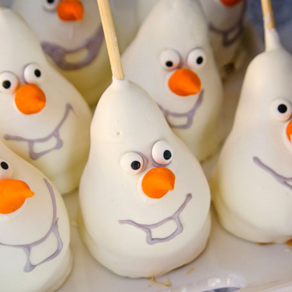 Olaf the Snowman Sweet Party Treats Chocolate Covered Olaf Pears IMR