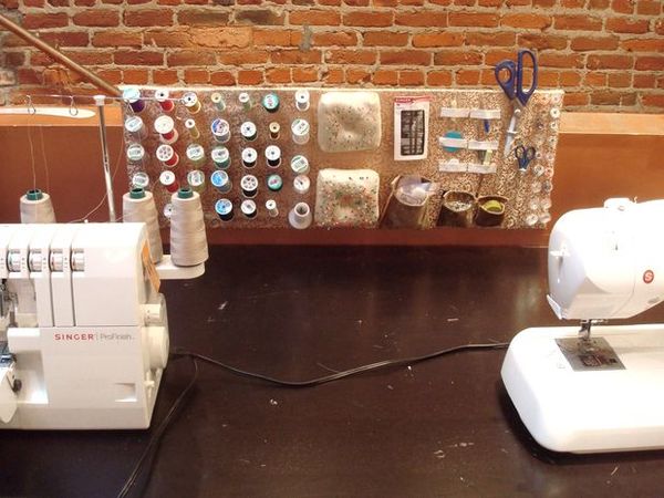 Mounted Sewing Room Idea Mounted Sewing Room Idea