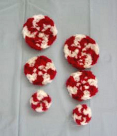 Crochet Peppermint Candy Ornament