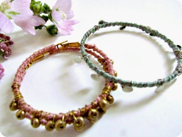 Beaded Bohemian Hoops