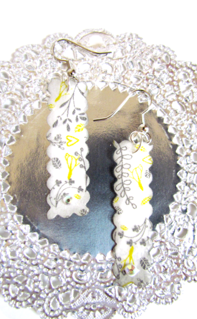 Scalloped Washi Tape Earrings