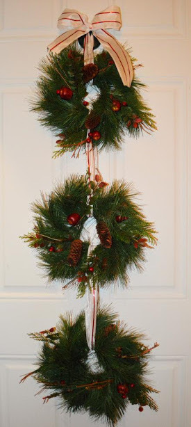 Easy Triple Wreath for Your Door