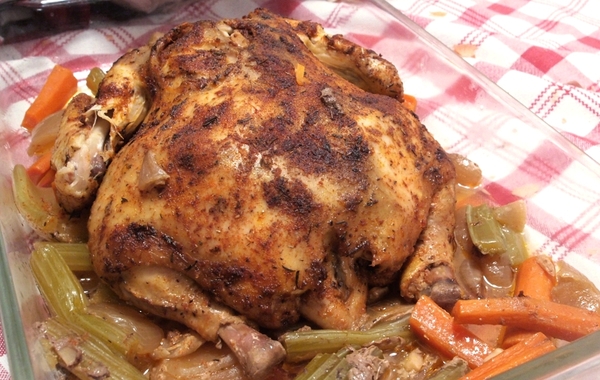 Whole Cooked Chicken with Herb Dry Rub