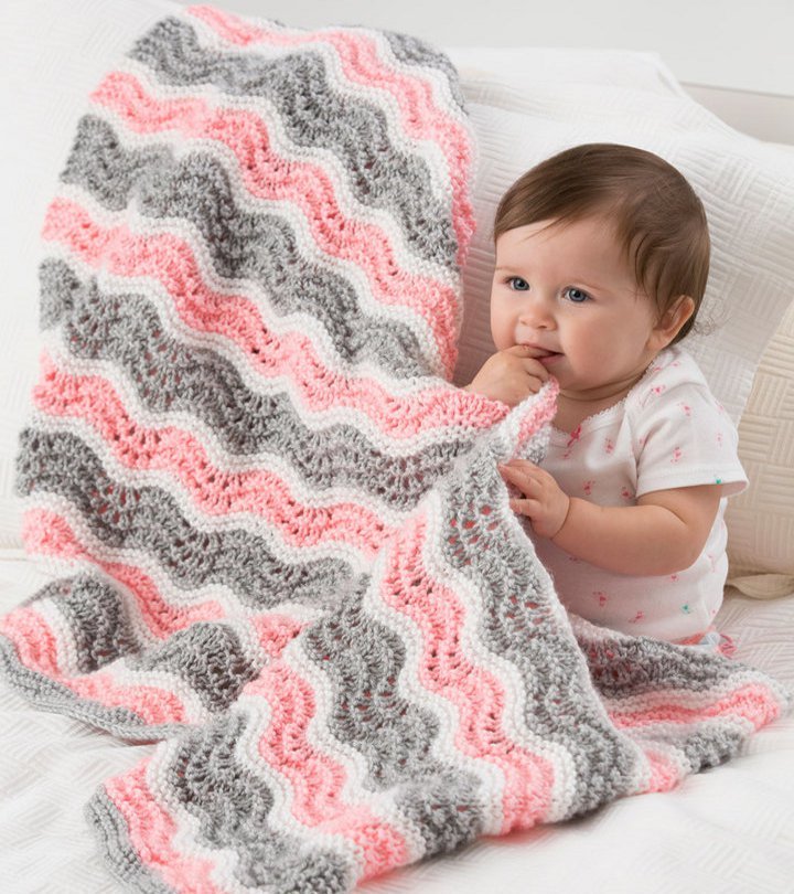 Baby Girl Chevron Blanket