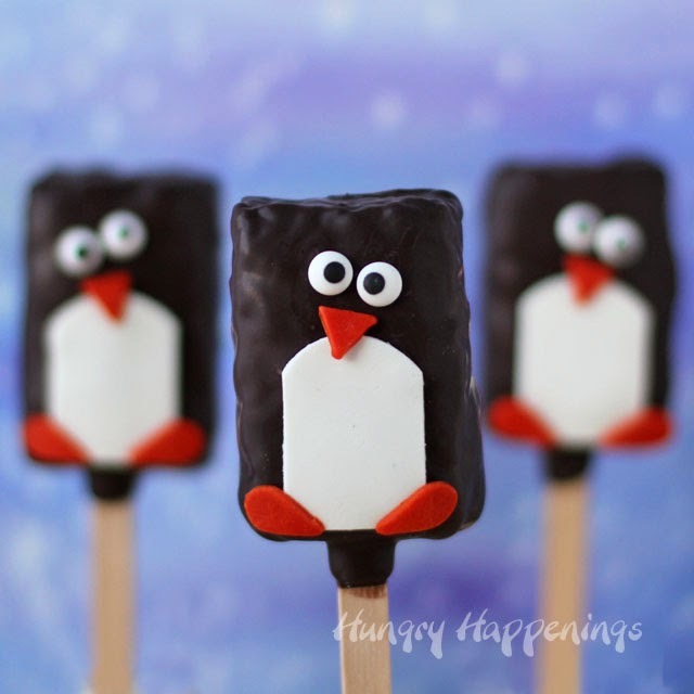 Rice Krispies Treat Penguin Pops