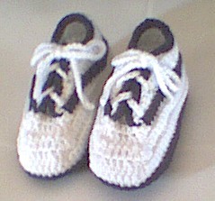 Children's Crocheted Sneakers